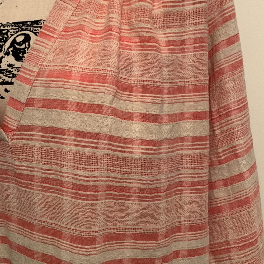 Blue B Peasant Top (Cream & Coral) - Picture 3 of 9
